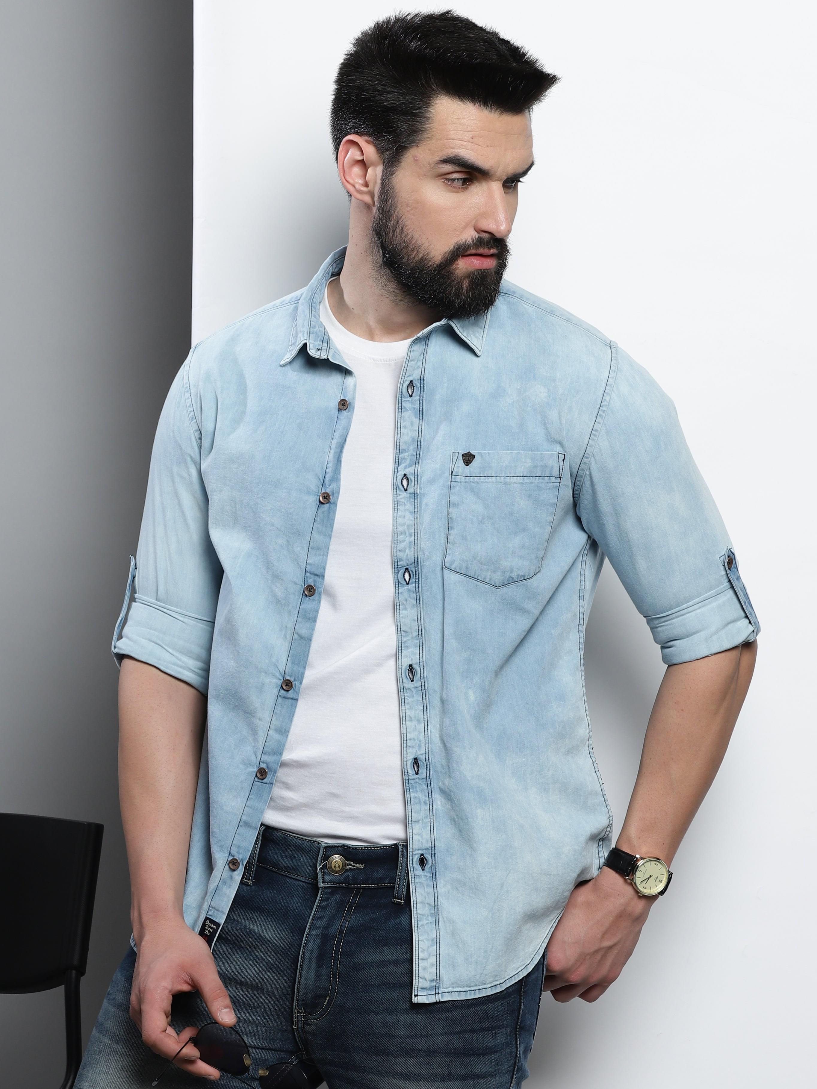 Buy online Mens Solid Casual Shirt from shirts for Men by Showoff for ₹939  at 70% off | 2024 Limeroad.com
